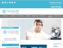 Tablet Screenshot of lasikprovision.com